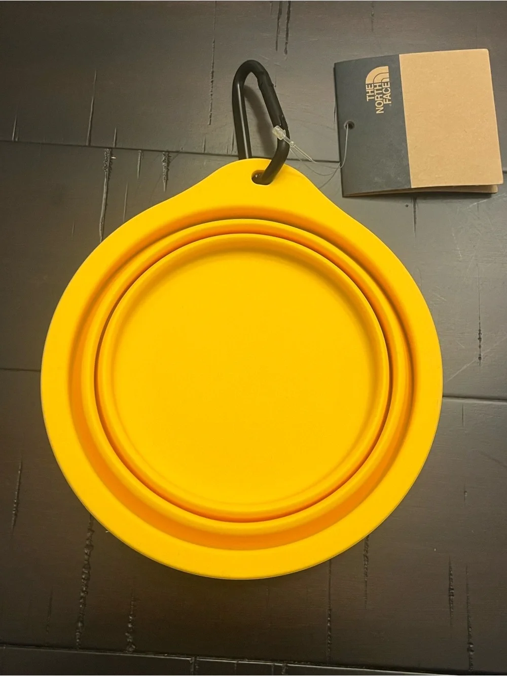 The North Face Dog Pet Leash 60” + Collapsible Travel Bowl Summit Gold new